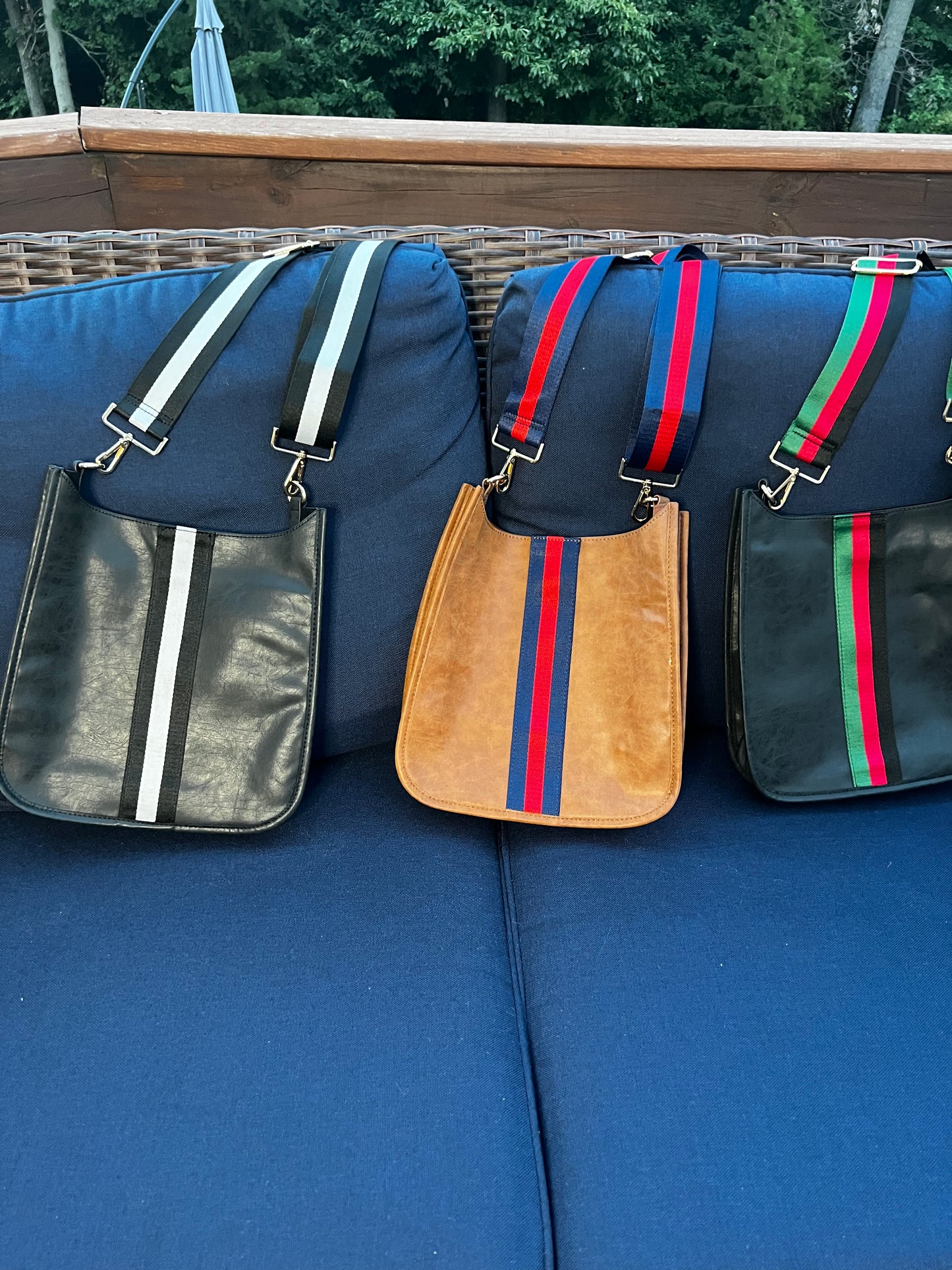 Manhattan Vegan Leather Messenger Bag