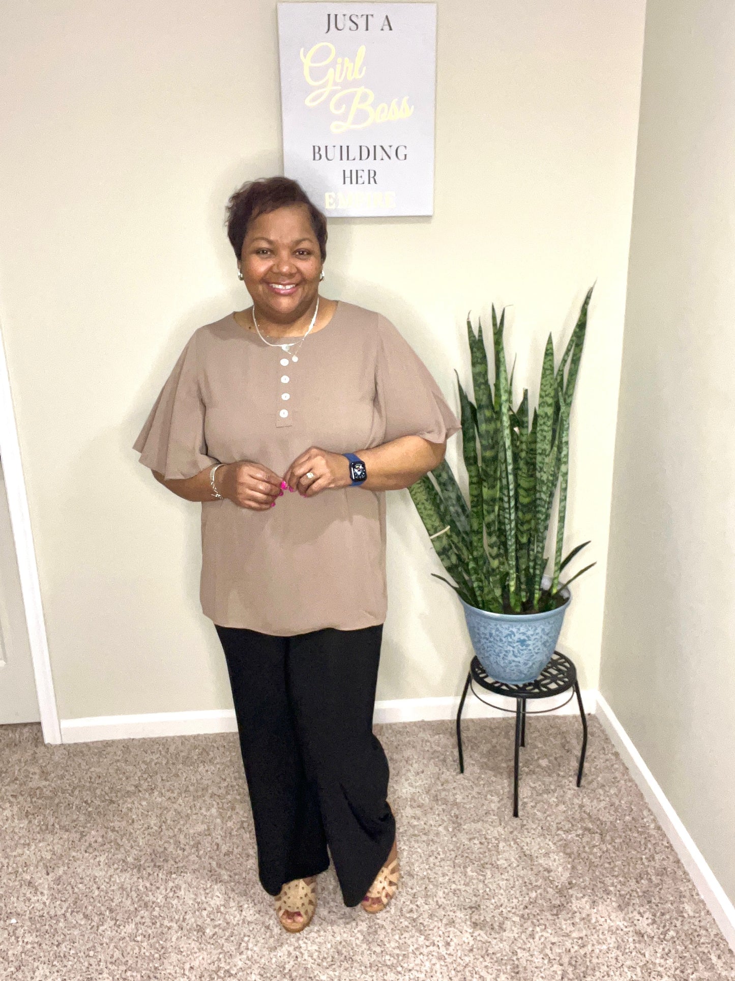 WATERFALL SLEEVE TOP