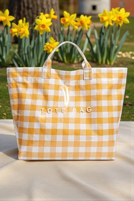 Yellow Gingham TOTE BAG