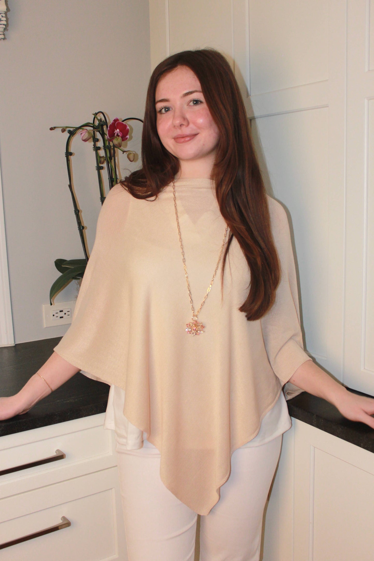 Elsa Bamboo Lightweight Bamboo Poncho – One Size