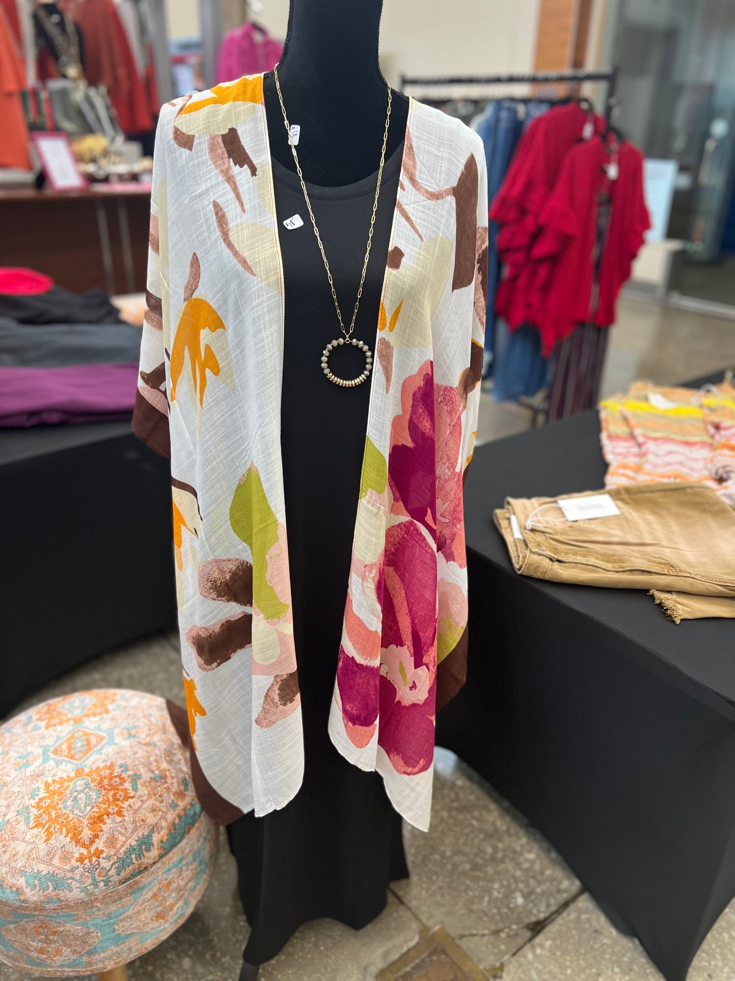 Watercolor Floral Kimono