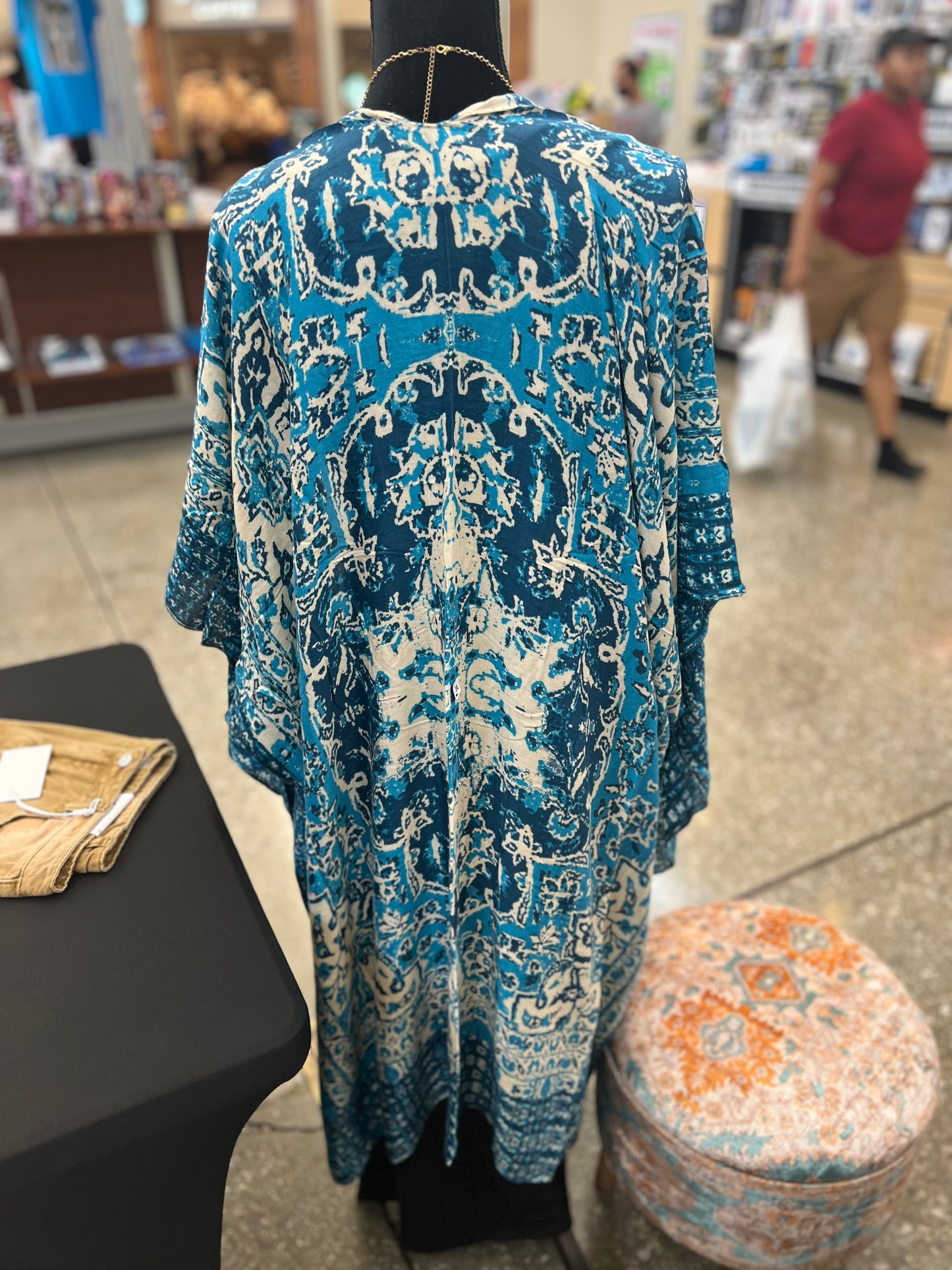OCEAN BLUE Boho Mandala Kimono