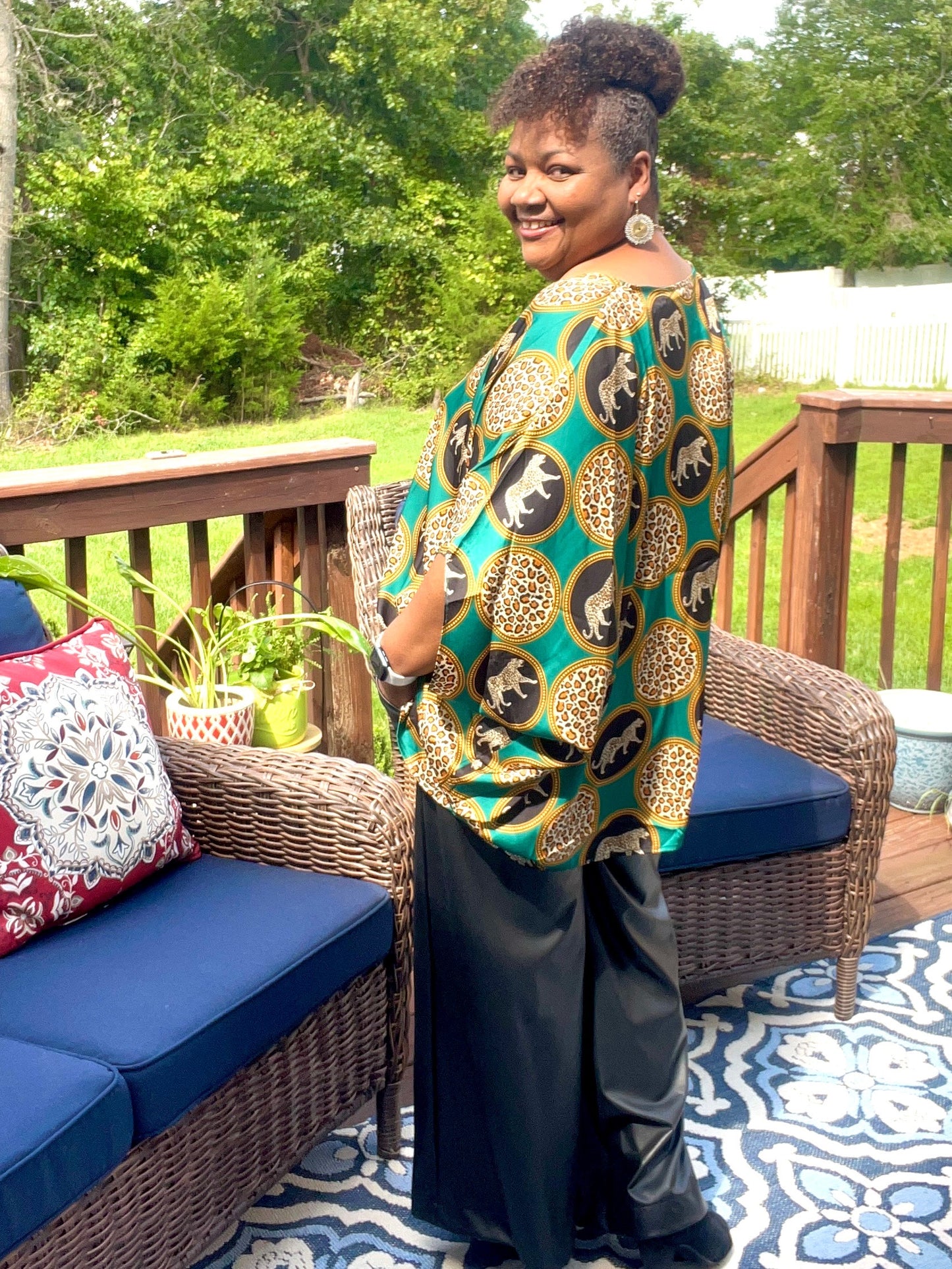 Mix Animal Printed Blouse Top