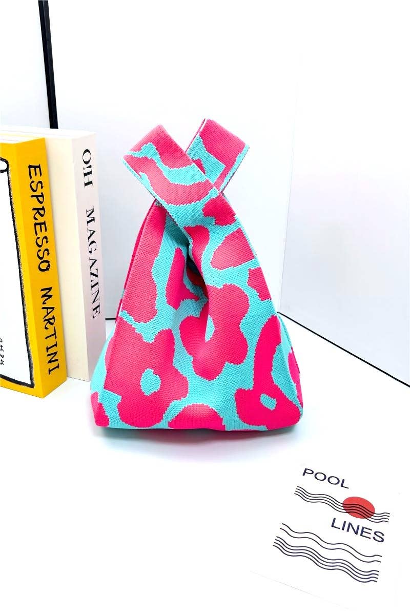 Aesthetic Flower Mini Knitted Tote Handbag Zenana