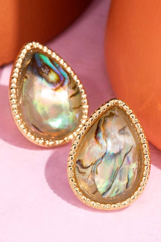 *Special* Glass Teardrop Stud Earrings