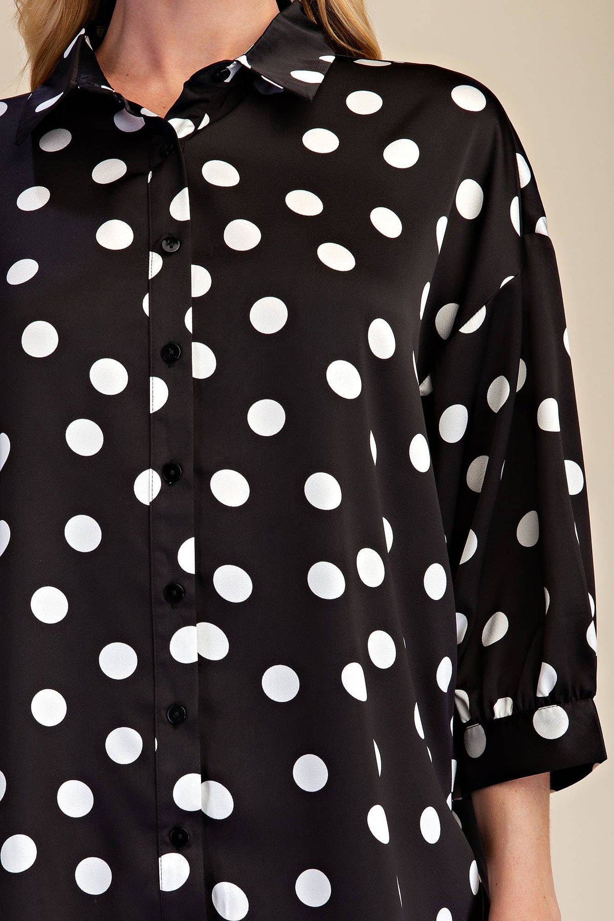 Polka Dot Oversized Shirt