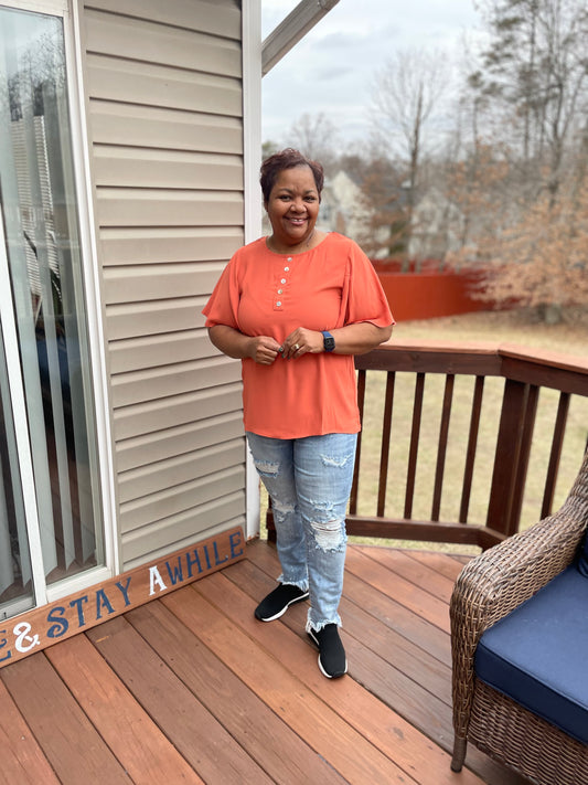 WATERFALL SLEEVE TOP